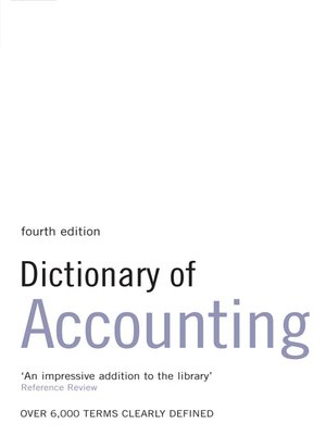 cover image of Dictionary of Accounting